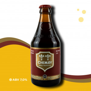 Cerveja Belga Chimay Red (Rouge) - Dubbel Ale - 7% ABV - Garrafa 330ml