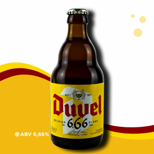 Kit Presente Cerveja Duvel classic + 666 + Taça Belga Abadia