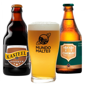 Kit Cervejas Seleção Belga Ale Chimay Kasteel + Copo