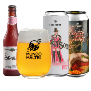 Kit Cerveja Seleção Sour Lovers Bodebrown Louvada + Copo