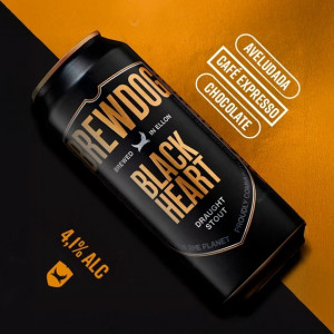CERVEJA BREWDOG BLACK HEART LT 440 ML