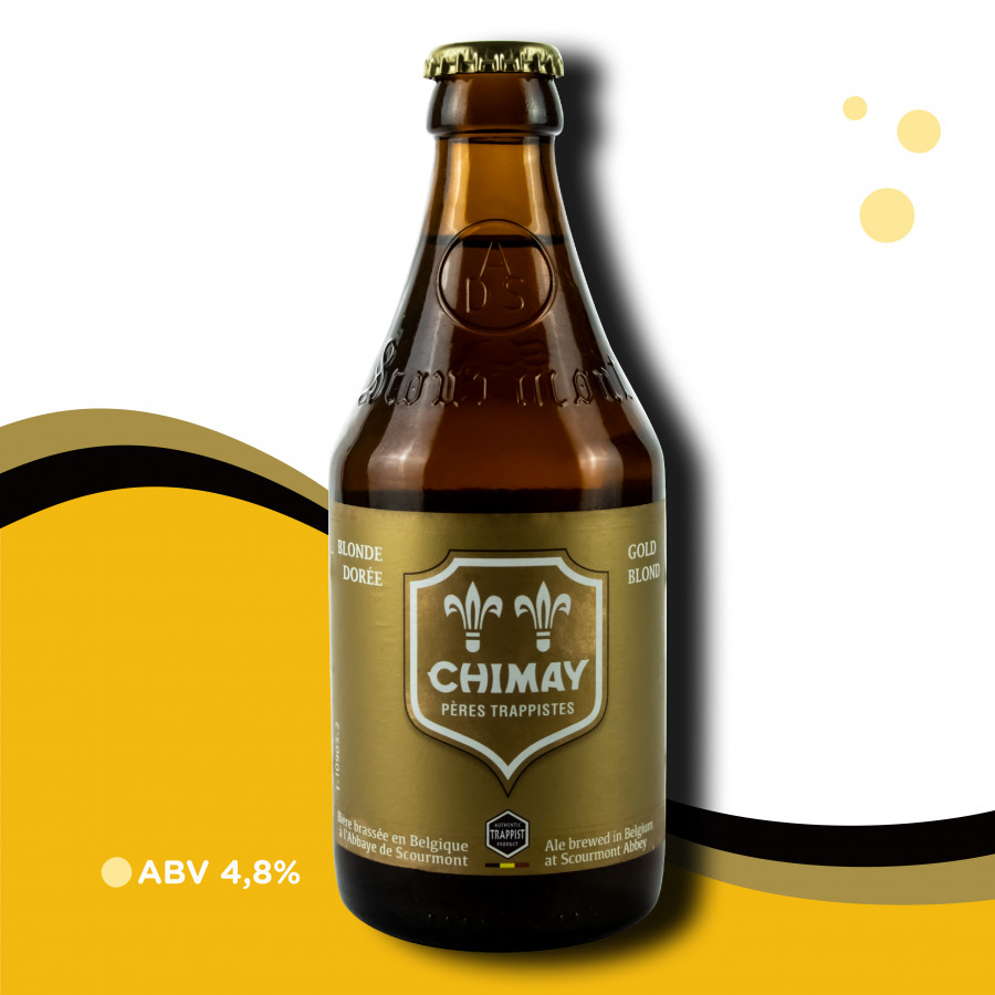 Cerveja Belga Chimay Dorée Gold - Belgian Blonde Ale - 4,8% ABV