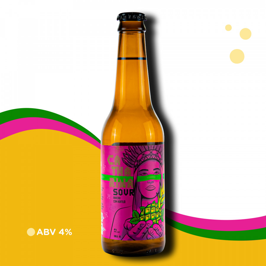 Cerveja Dama Bier Abacaxi com Hortelã - Catharina Sour - 4% ABV