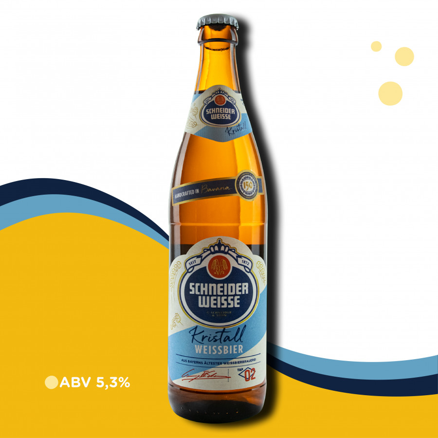 Cerveja Alemã Schneider Kristall (TAP 02) - Kristal Weizen - 5,3% ABV