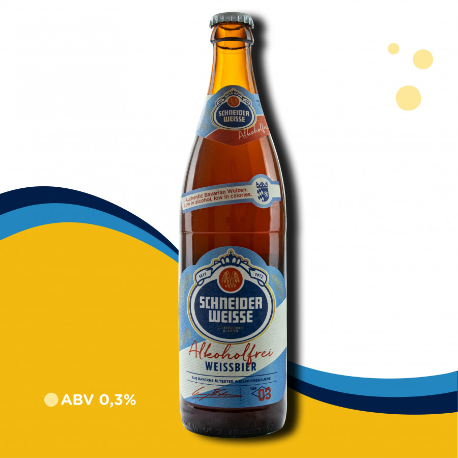 Cerveja Alemã Schneider Alkoholfrei (TAP 03) - Weissbier sem àlcool - 0,3% ABV