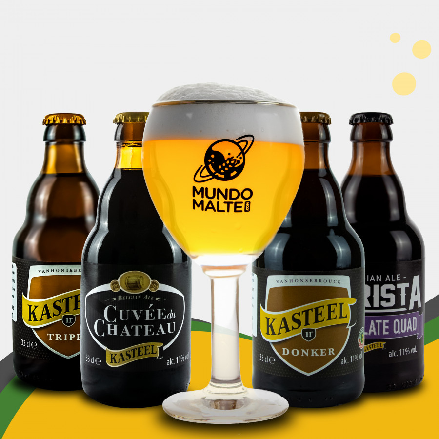 Kit Presente Cervejas Kasteel + Taça Belga Abadia