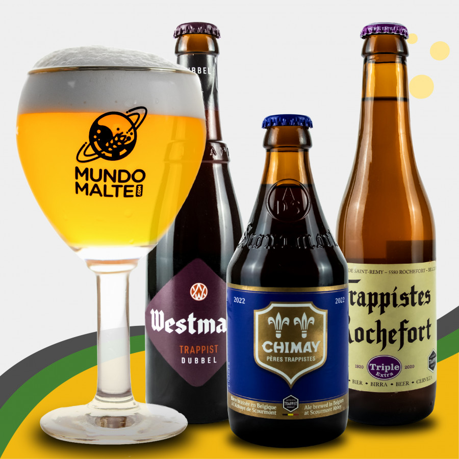 Kit Presente Cerveja Belga - Trapistas + Taça Abadia
