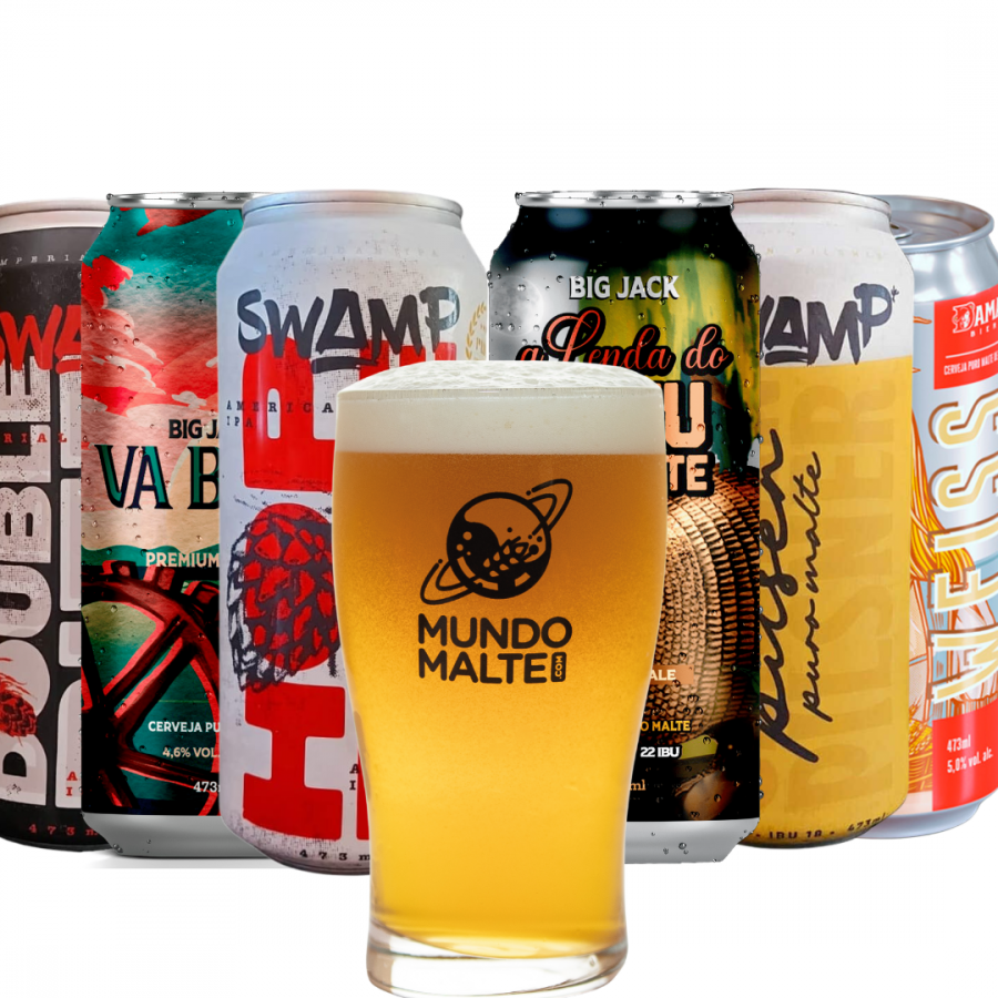 Kit Cervejas Seleção Artesanal Swamp Big Jack Dama + Copo