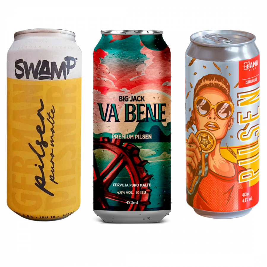 Kit Cerveja Clássicos Estilo Leves Big Jack Dama Swamp 473ml