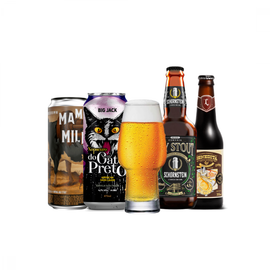 Kit Cerveja Cremoso e Maltado Louvada Bodebrown Big + Copo