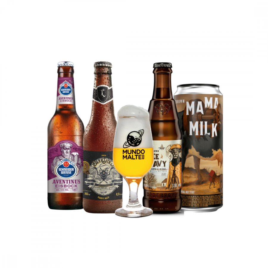 Kit Cerveja Seleção Dark Side Lovers Premium Presente + taça