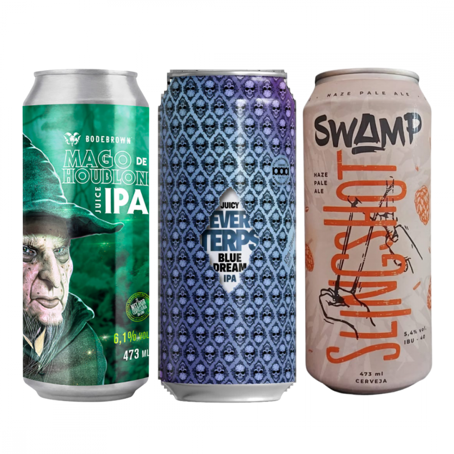 Cervejas Seleção Degustação de IPAs Bodebrown Swamp Everbrew