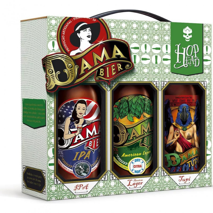 Kit Cervejas Dama Bier 600Ml - Ipa / Tupi / American Lager