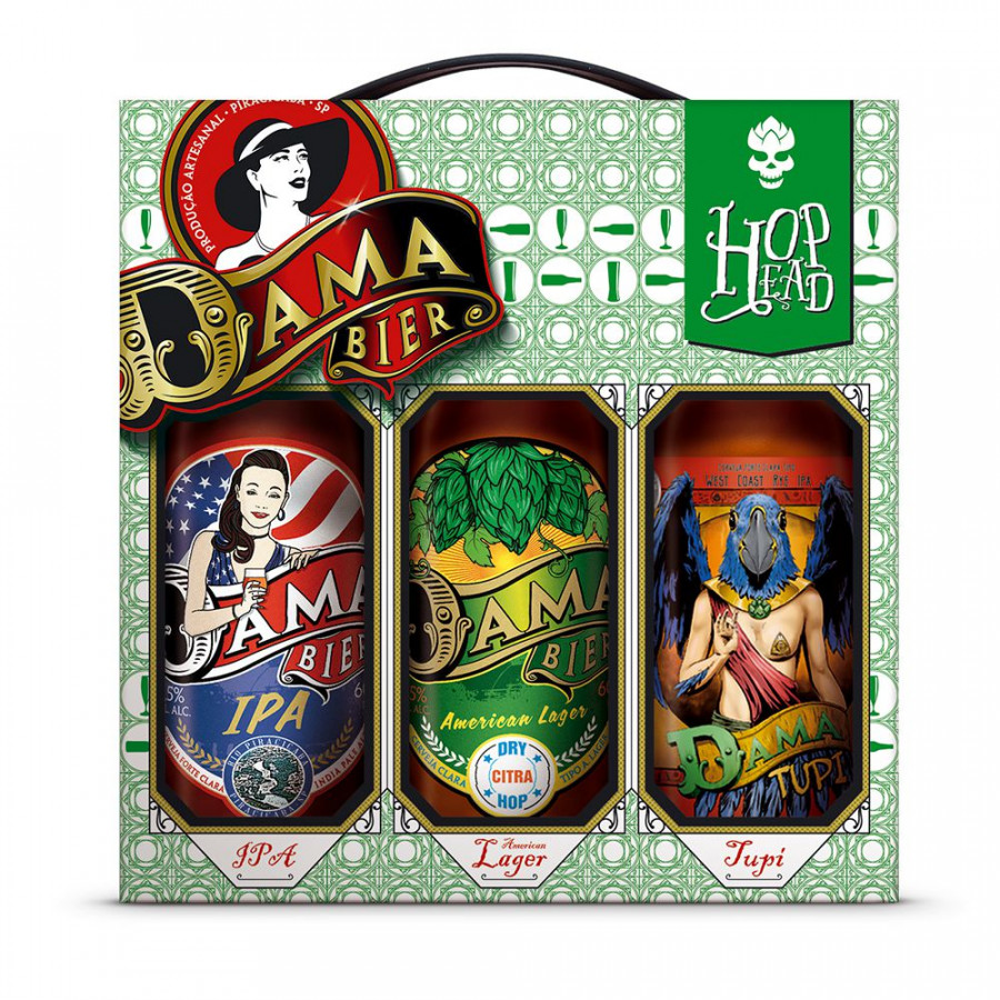 Kit Cervejas Dama Bier 600Ml - Ipa / Tupi / American Lager